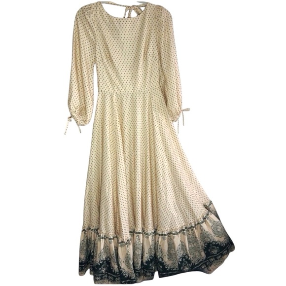 Joyfolie Cream Tiered Gown with Bishop Sleeves MSRP 265.00 Brand New - Picture 6 of 11